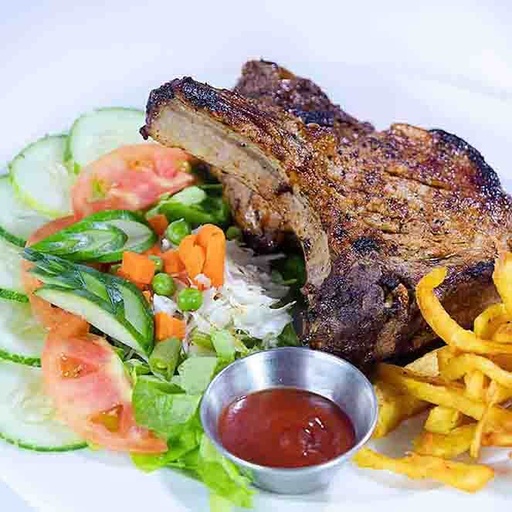 [M24-000254] Chuleta natural de cerdo en salsa BBQ